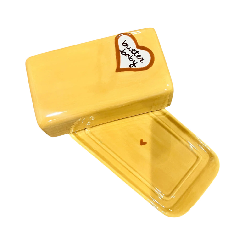 Hand-painted “Butter Baby” European Butter Dish