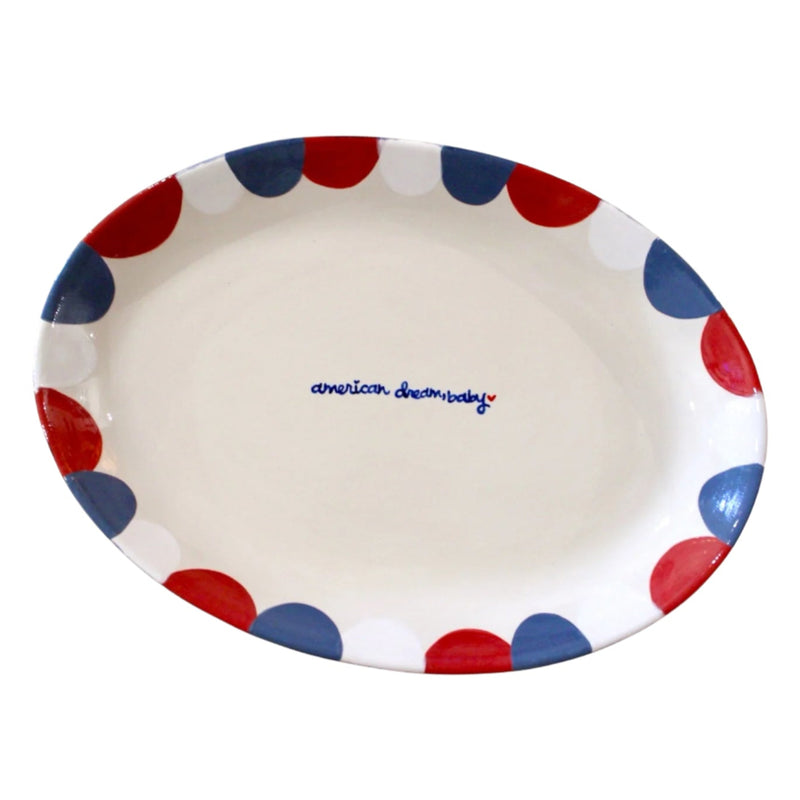 Hand-painted “American Dream, Baby” Serving Tray