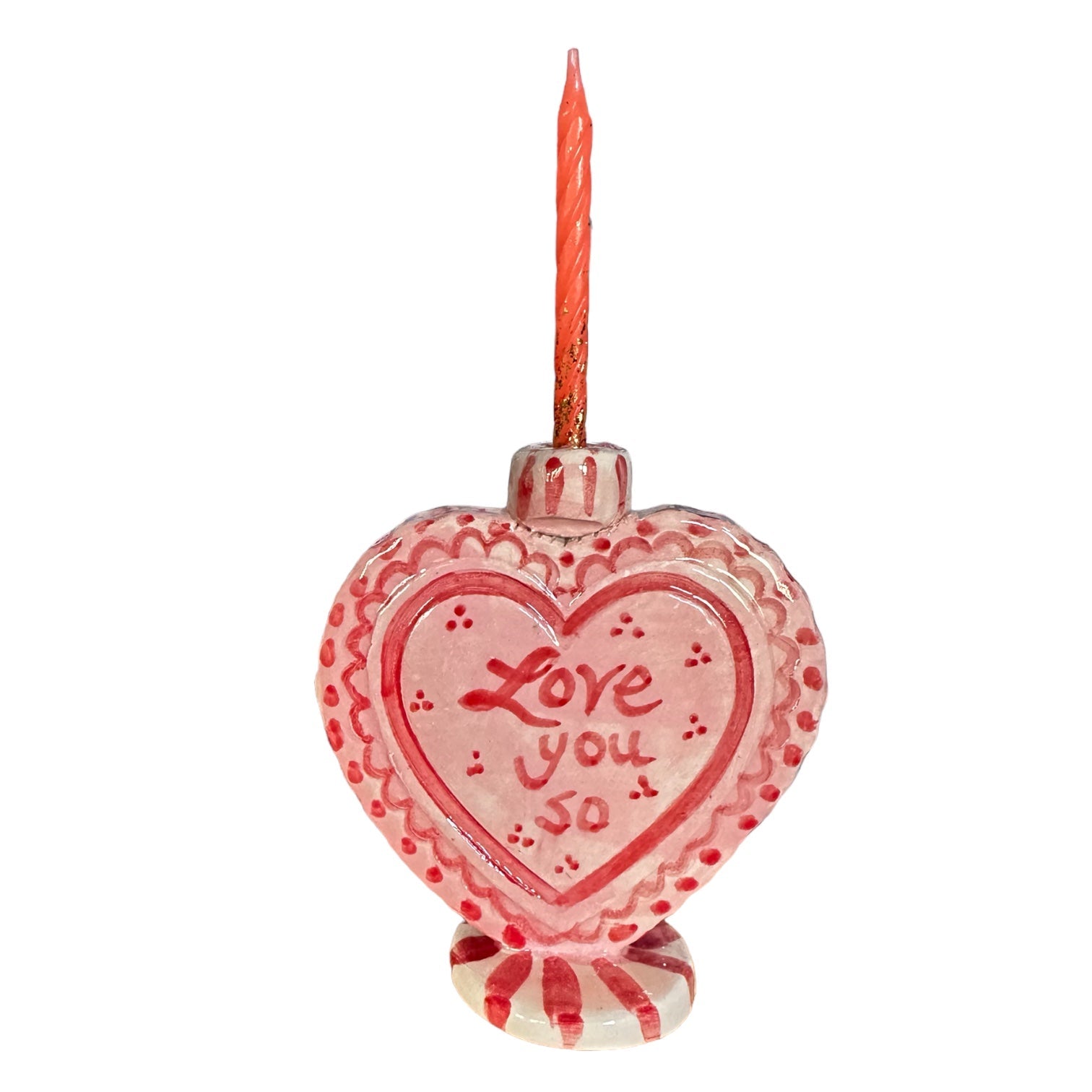 Small Candle Holder - Love You So - Premium Cake Topper from Tricia Lowenfield Design
