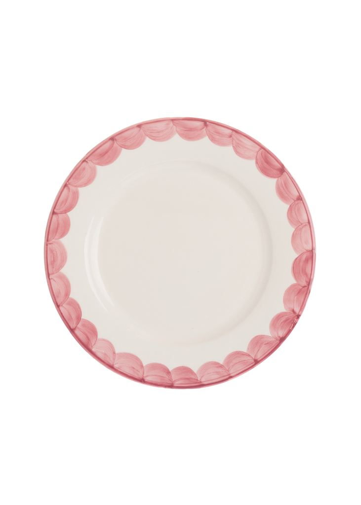 Late Afternoon Pink Scallop Dinner Plate
