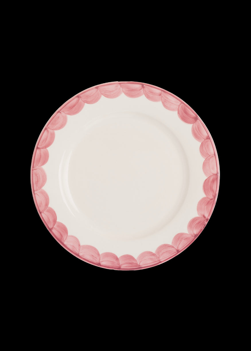 Late Afternoon Pink Scallop Dinner Plate