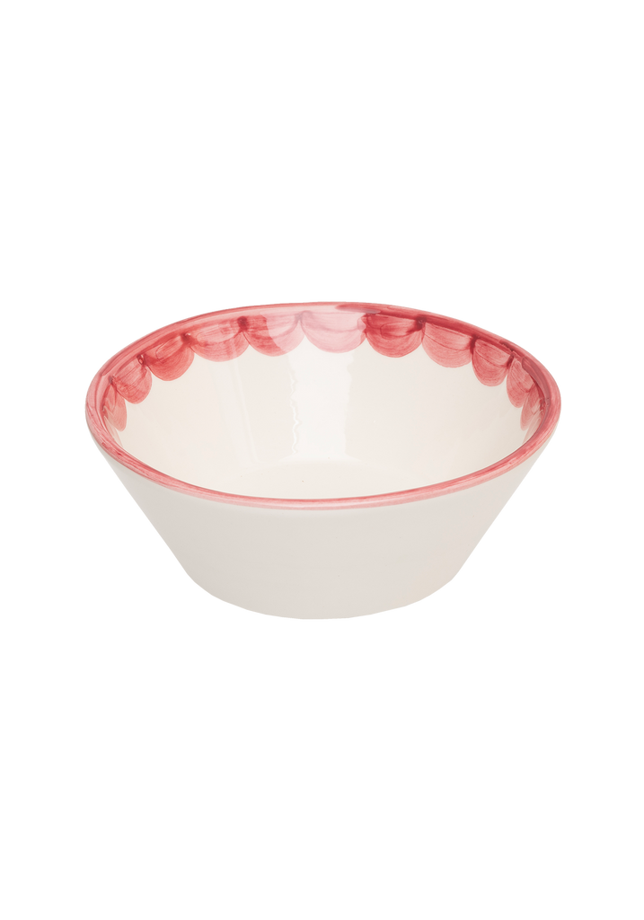 Pink Scallop Bowl