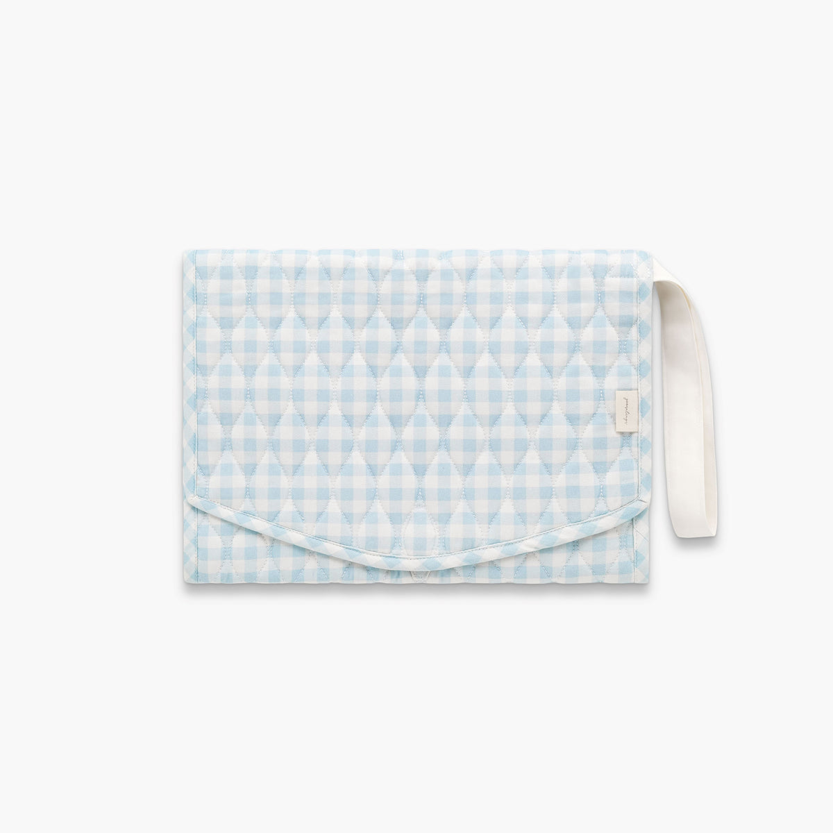 Portable Changing Pad in Blue Gingham