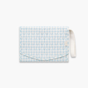 Portable Changing Pad in Blue Gingham
