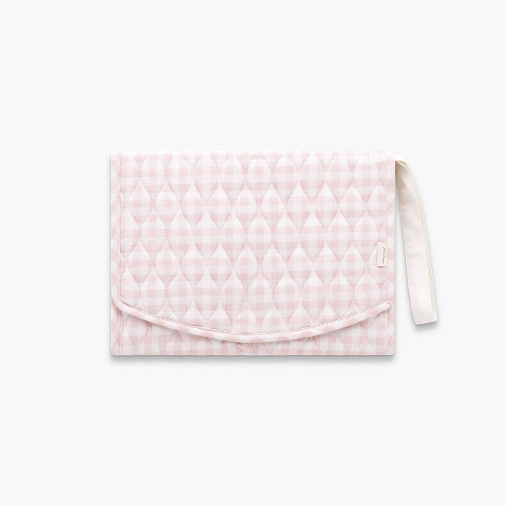 Portable Changing Pad in Pink Gingham.