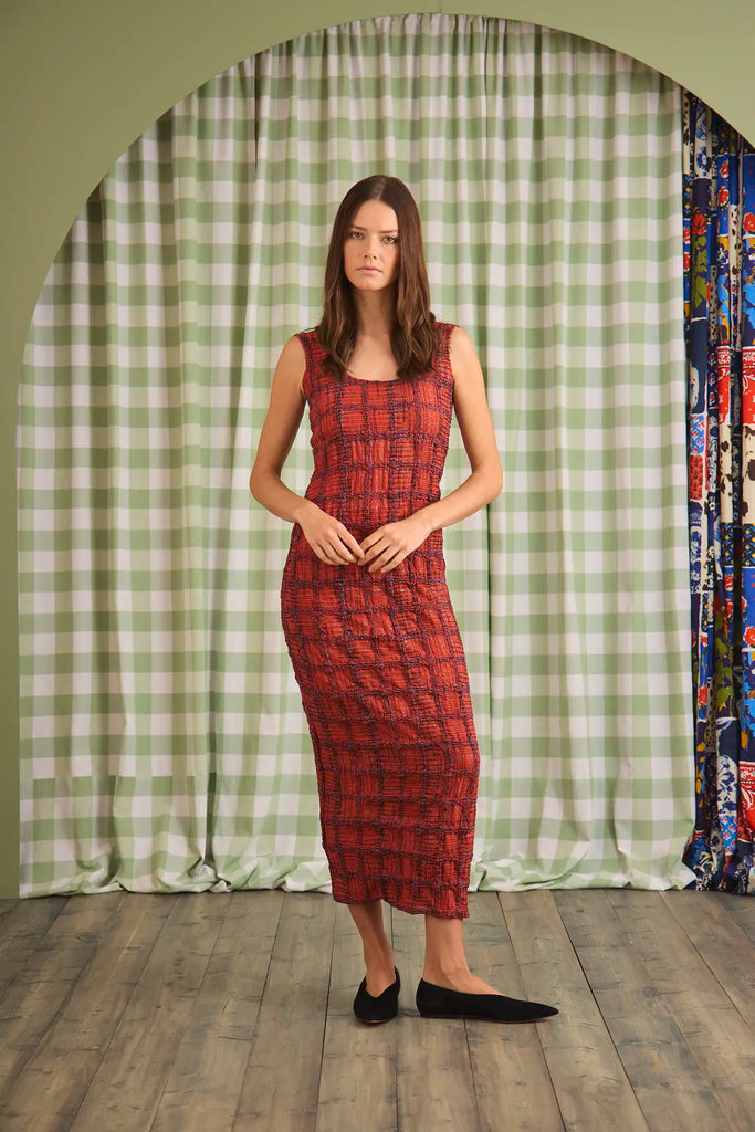 Portia Dress in Terracotta