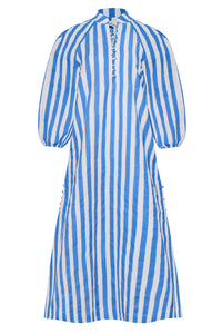 Positano Striped Caftan in Blue Stripes