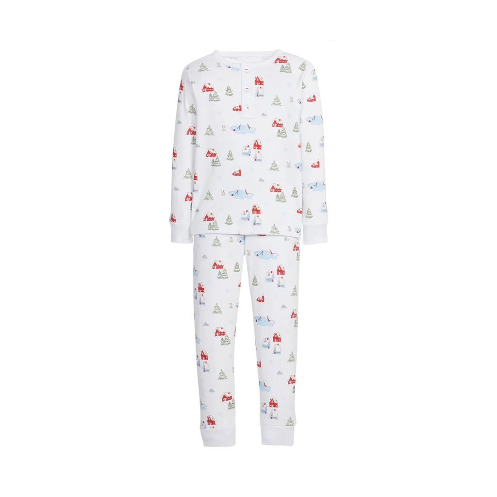 Printed Jammies in Christmas Village