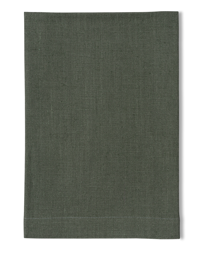 A linen placemat in the color pewter