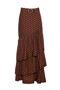 Priya Skirt in Dots Khaki