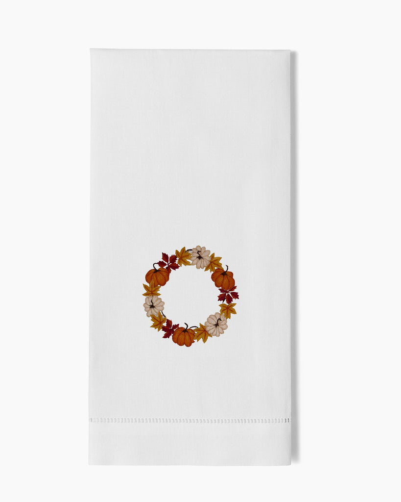 Pumpkin Wreath Hand Towel