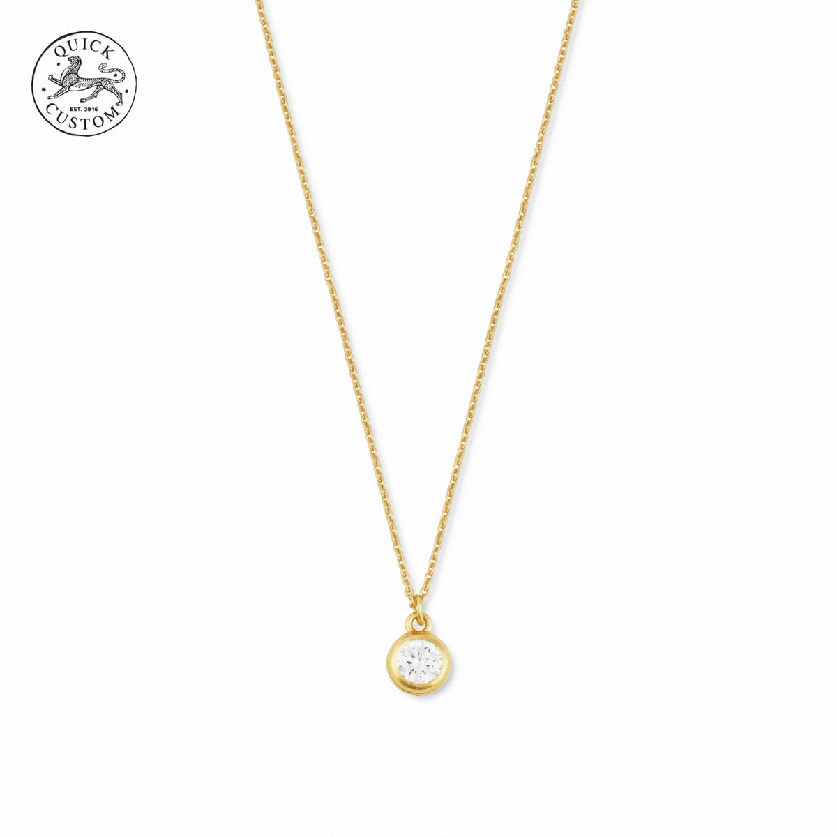 GIF showcasing all charm options for The Dainty Necklace