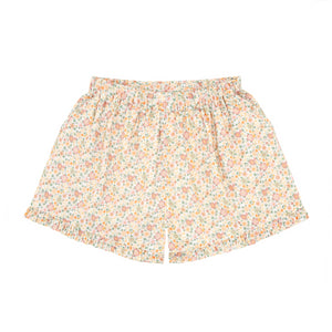 Girls Marigold Floral Woven Ruffle Shorts