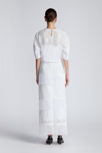 épine lace cotton panier cotton lace frill skirt | épine