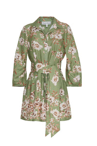 Raya Mini Dress in Farfella Sage