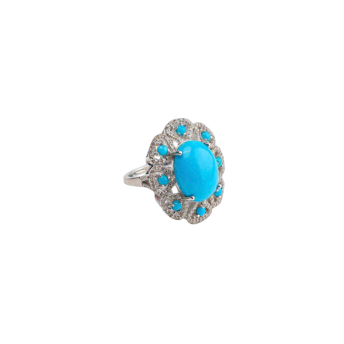 Turquoise and Diamond Ring
