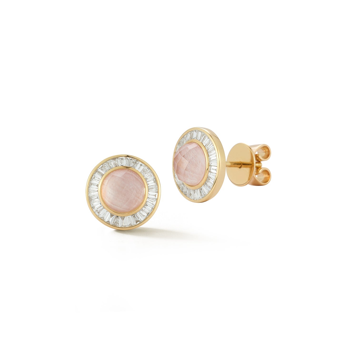 Cosmos Studs in Pink Opal
