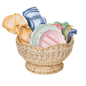 Provence Rattan 15" Bowl in Whitewash