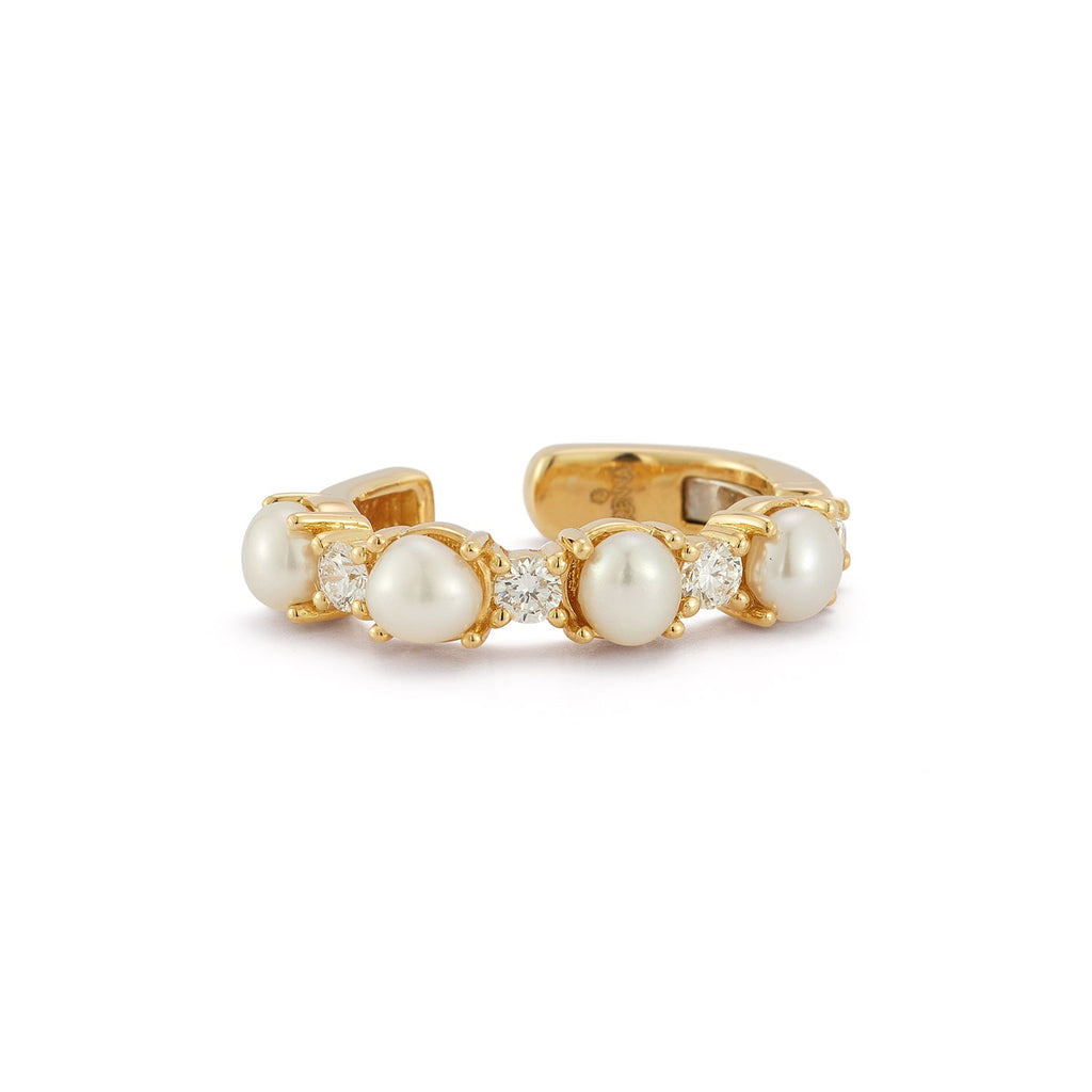 Foam Ear Cuff in Pearl