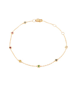 Rainbow Sapphire Skittle Bracelet