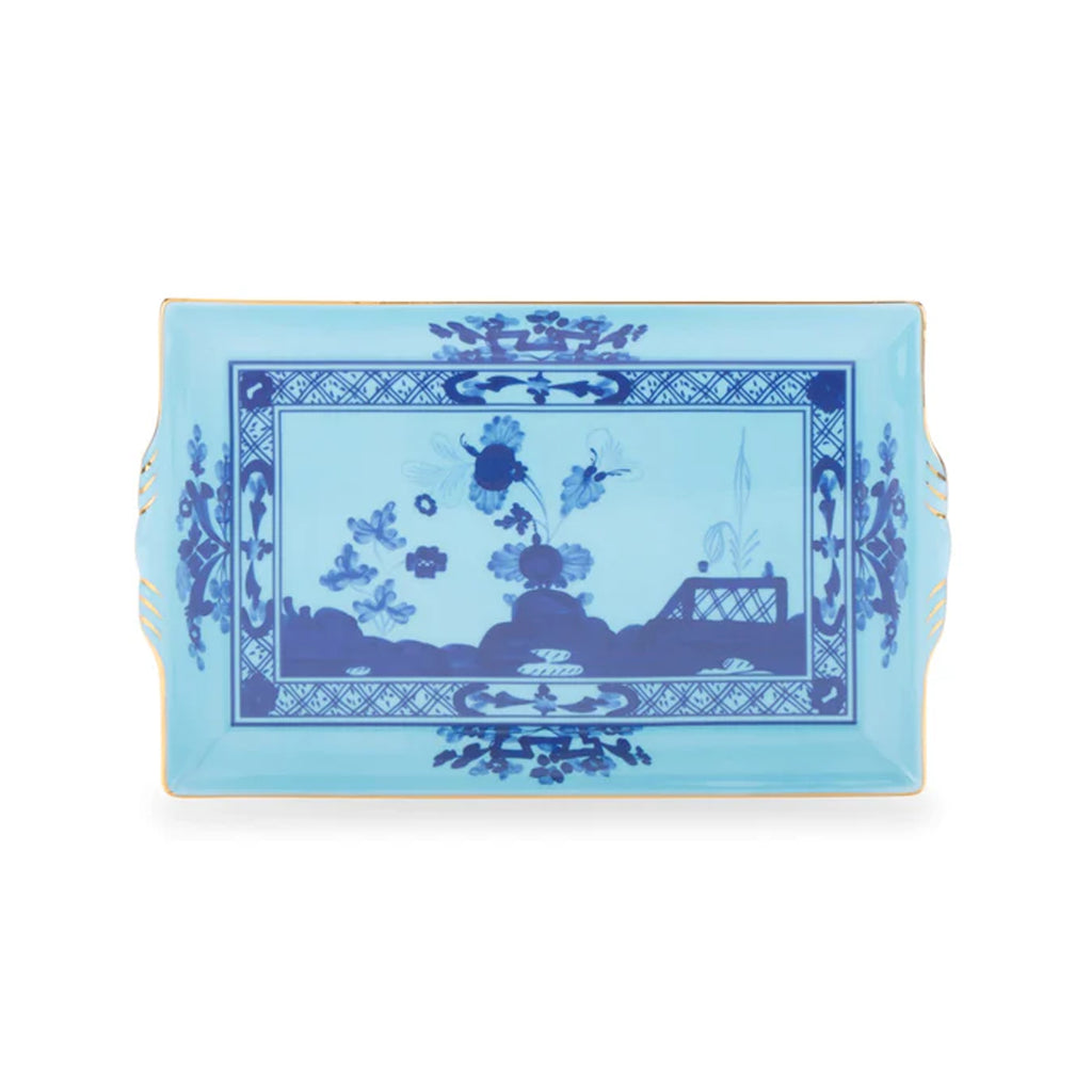 Rectangular Tray with Handles, 9in in Iris