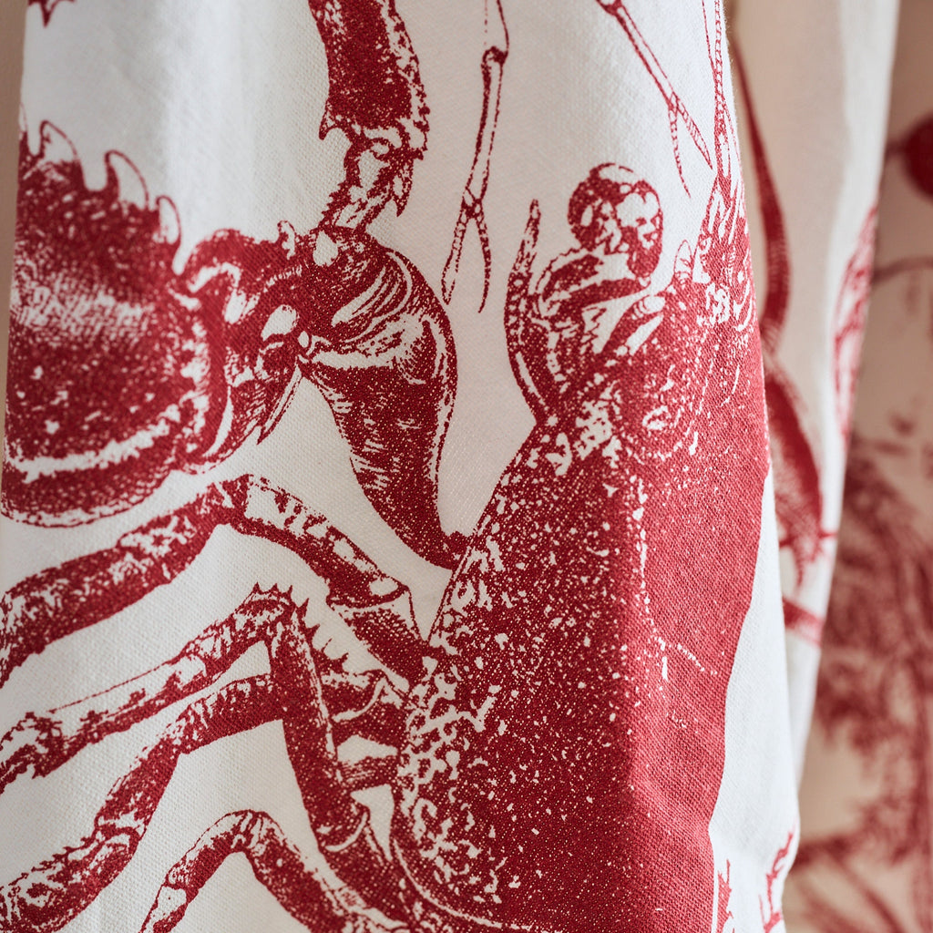 Red Lobsters Kitchen Towels, Set of 2