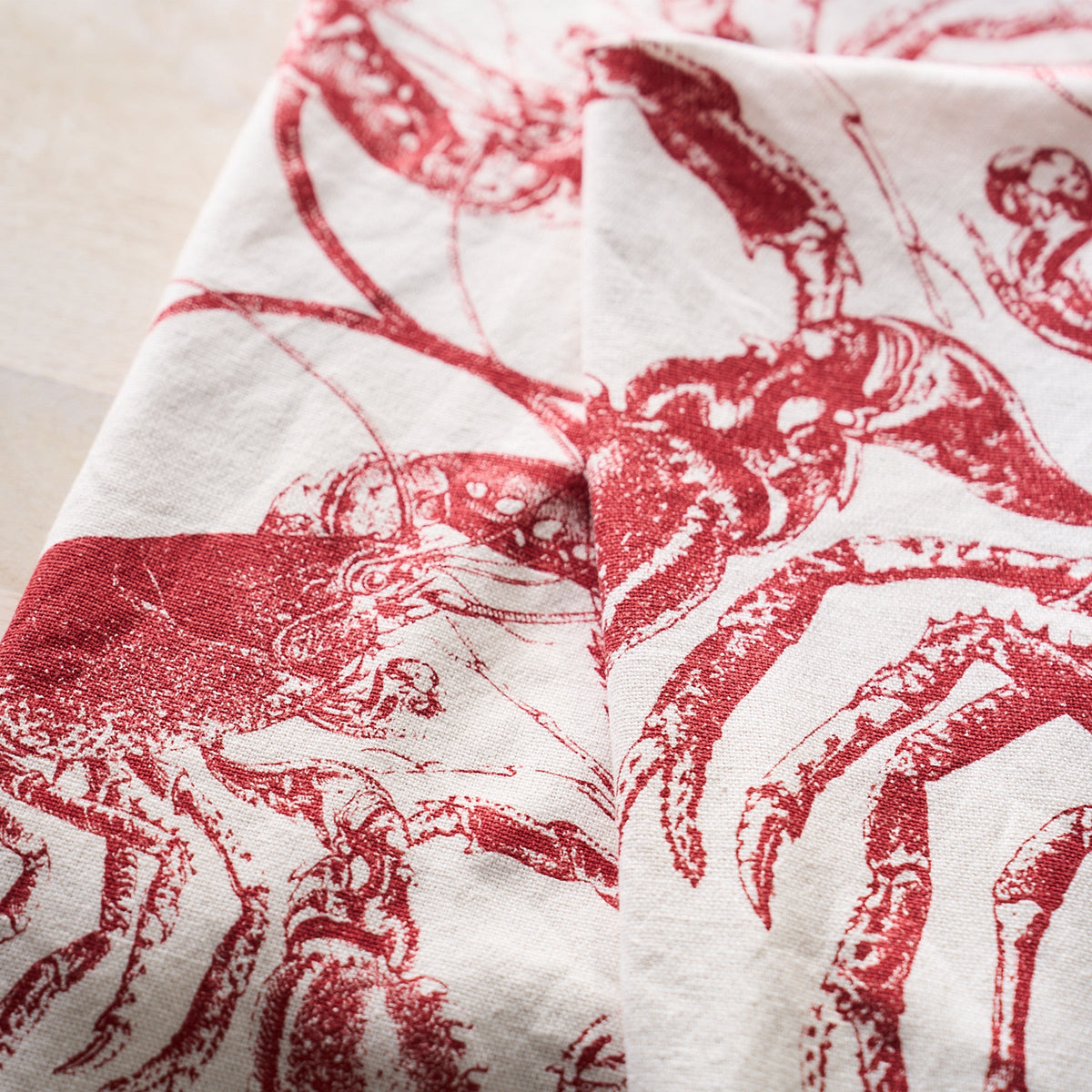 Red Lobsters Kitchen Towels, Set of 2