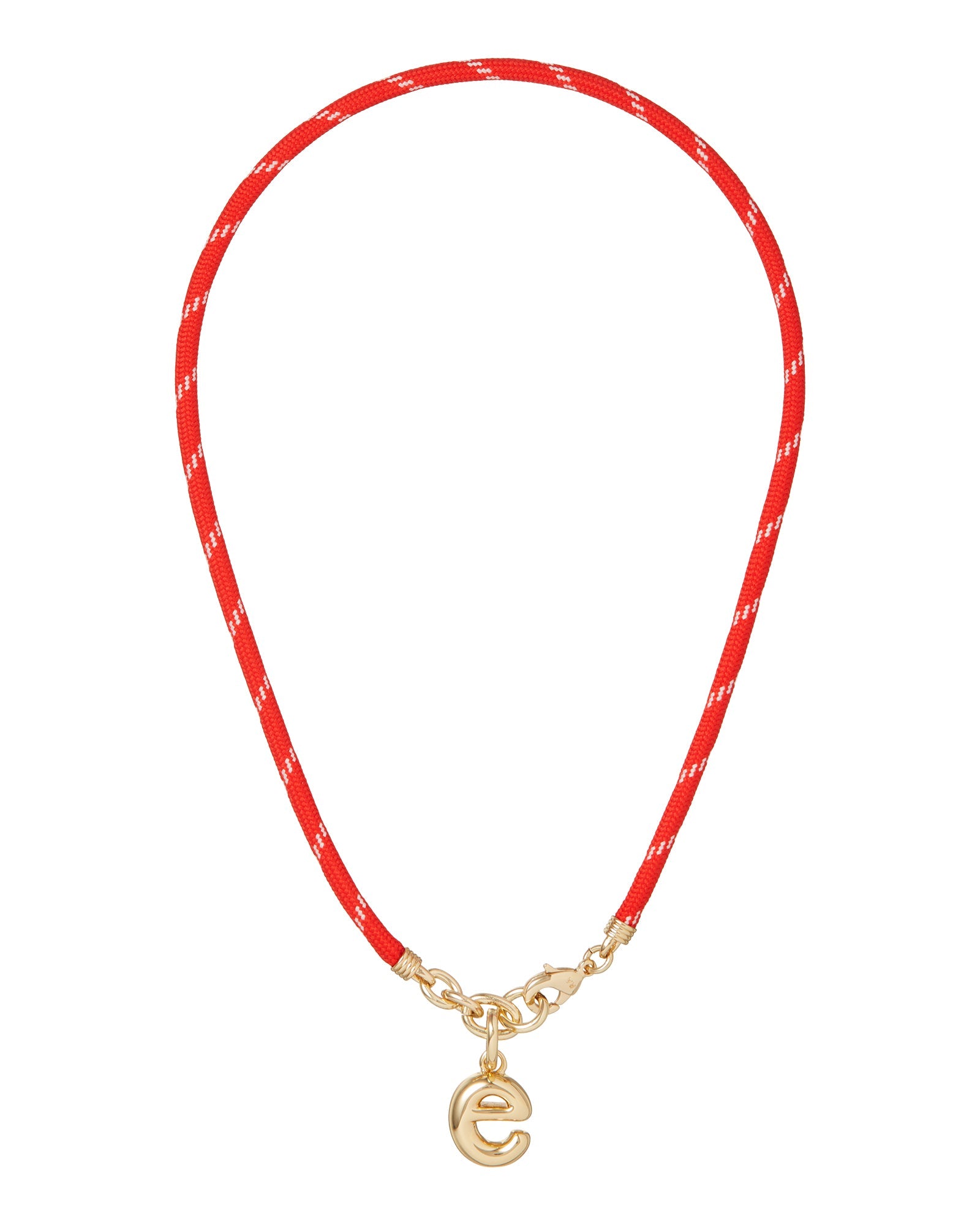 The Happy Cord Charm Necklace in Red