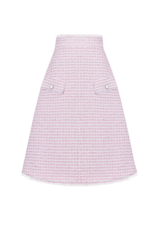 The Hess Skirt in Pink & White