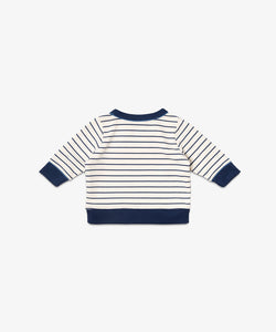 Remy Baby Sweatshirt in Navy French Stripe