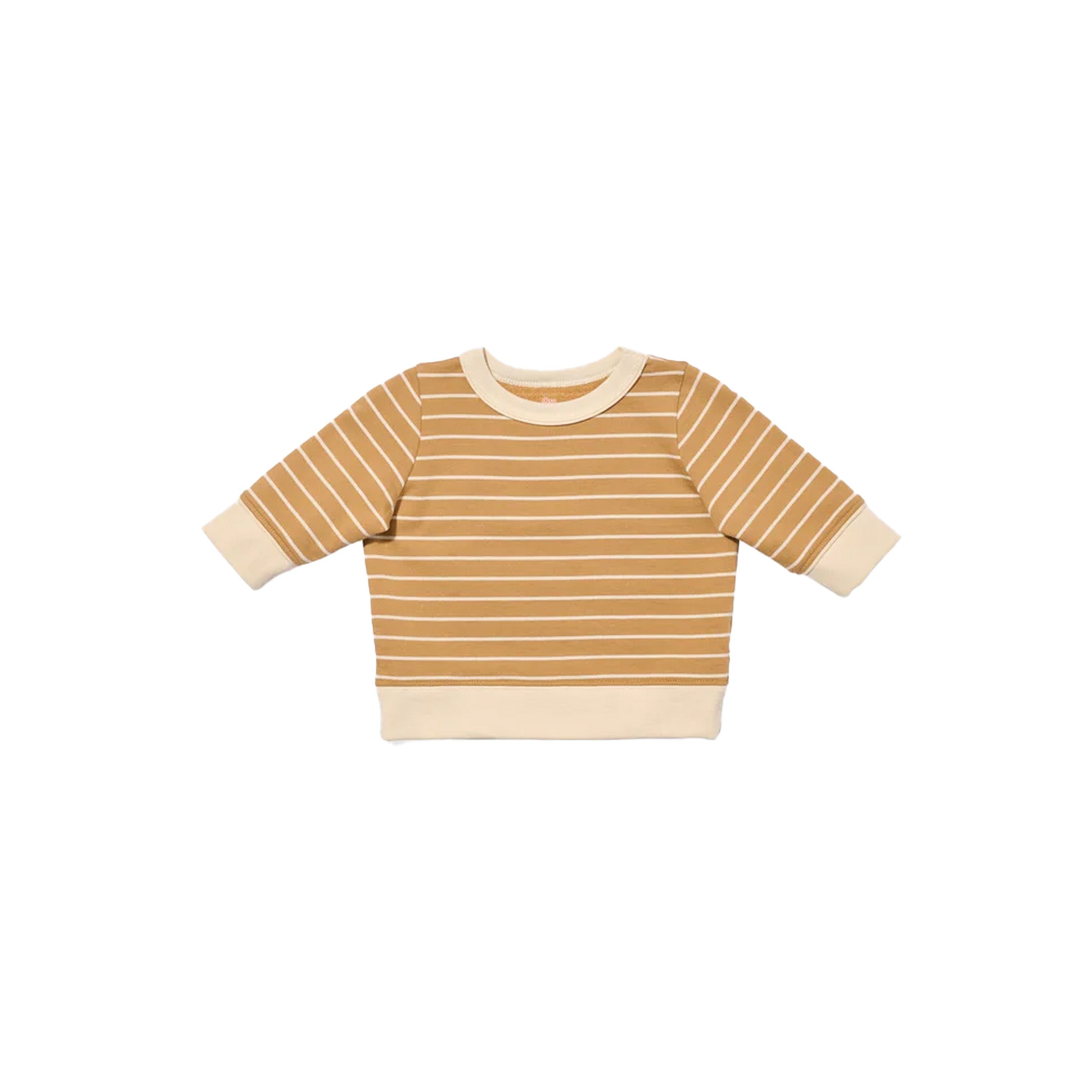 Remy Baby Sweatshirt in Camel French Stripe