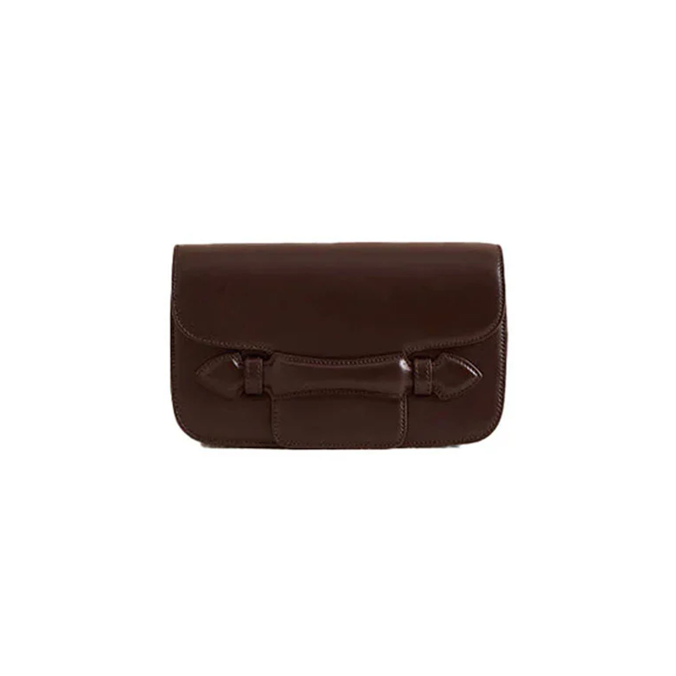 Romy Clutch in Box Calf Palmellato Chocolate