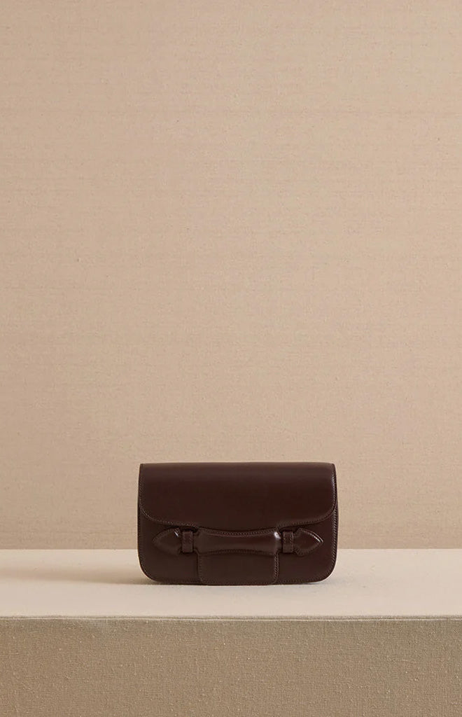 Romy Clutch in Box Calf Palmellato Chocolate