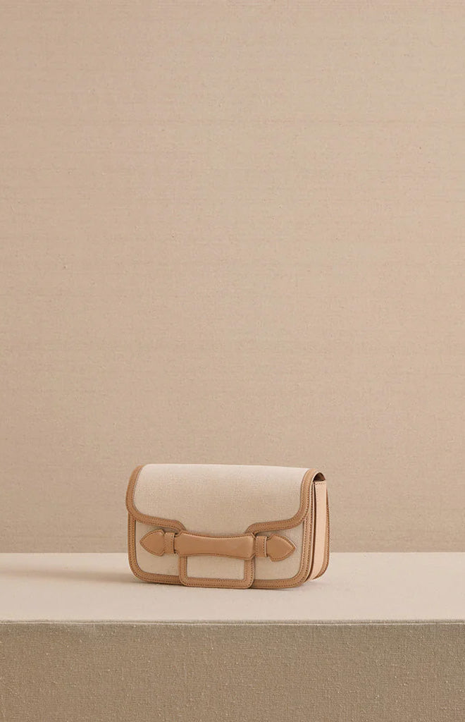 Romy Clutch in Canvas Natural & Supple Soft Natural