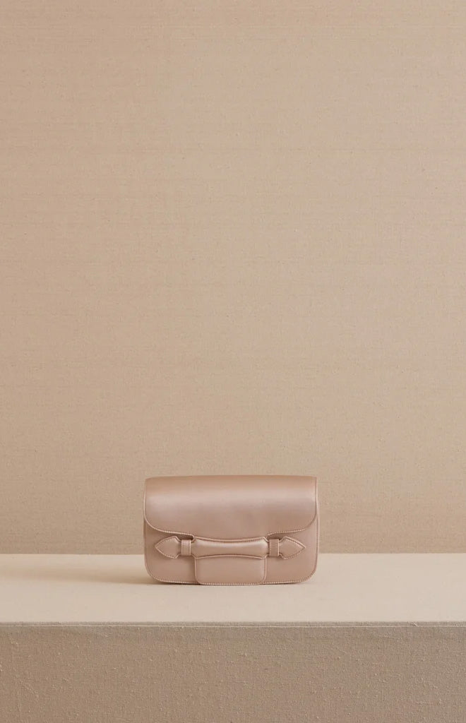 Romy Clutch in Satin Blush