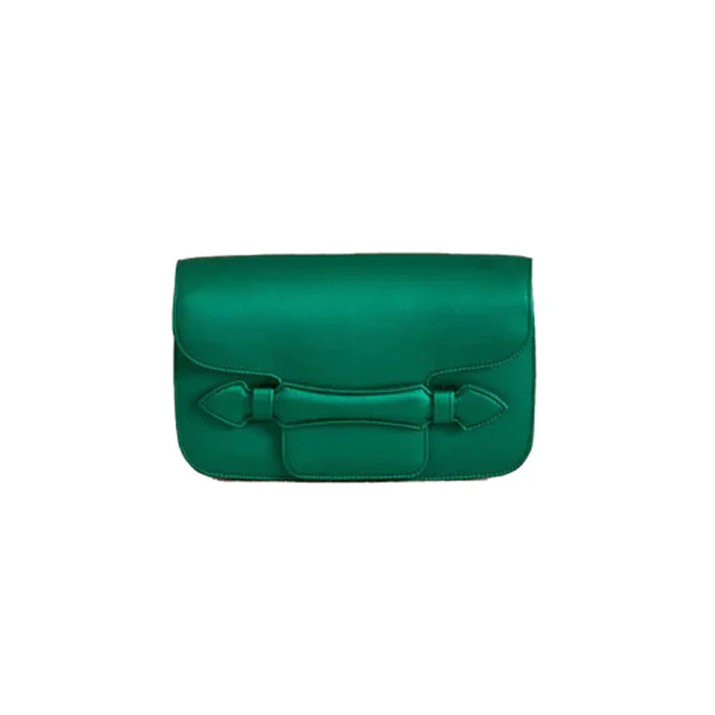 Romy Clutch in Satin Emerald