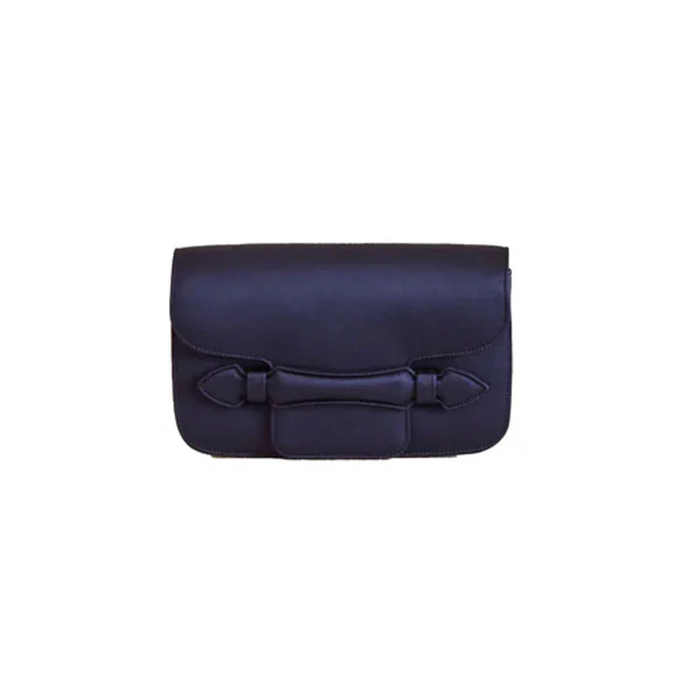 Romy Clutch in Satin Navy