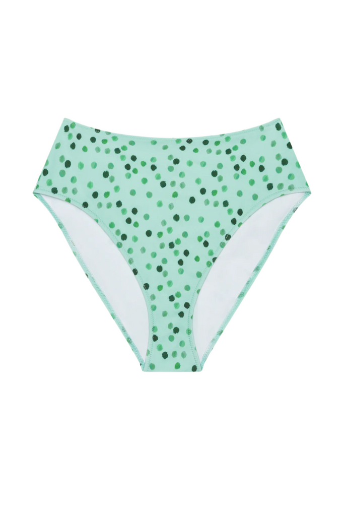 The Rose Bottom in Green Ikat Dot