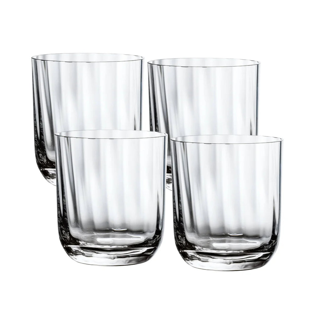 Rose Garden Water/Juice Tumbler Set in Clear, Set of 4