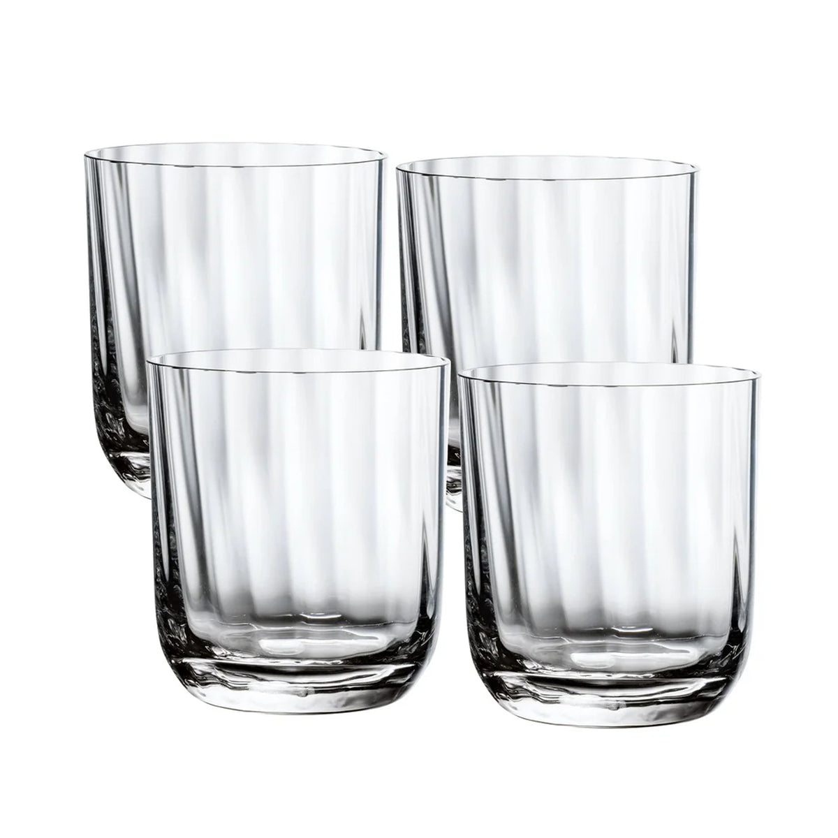 Rose Garden Water/Juice Tumbler Set in Clear, Set of 4