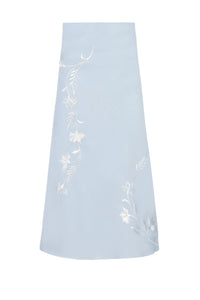 Lily Skirt- Baby Blue & Ivory Rosewater House