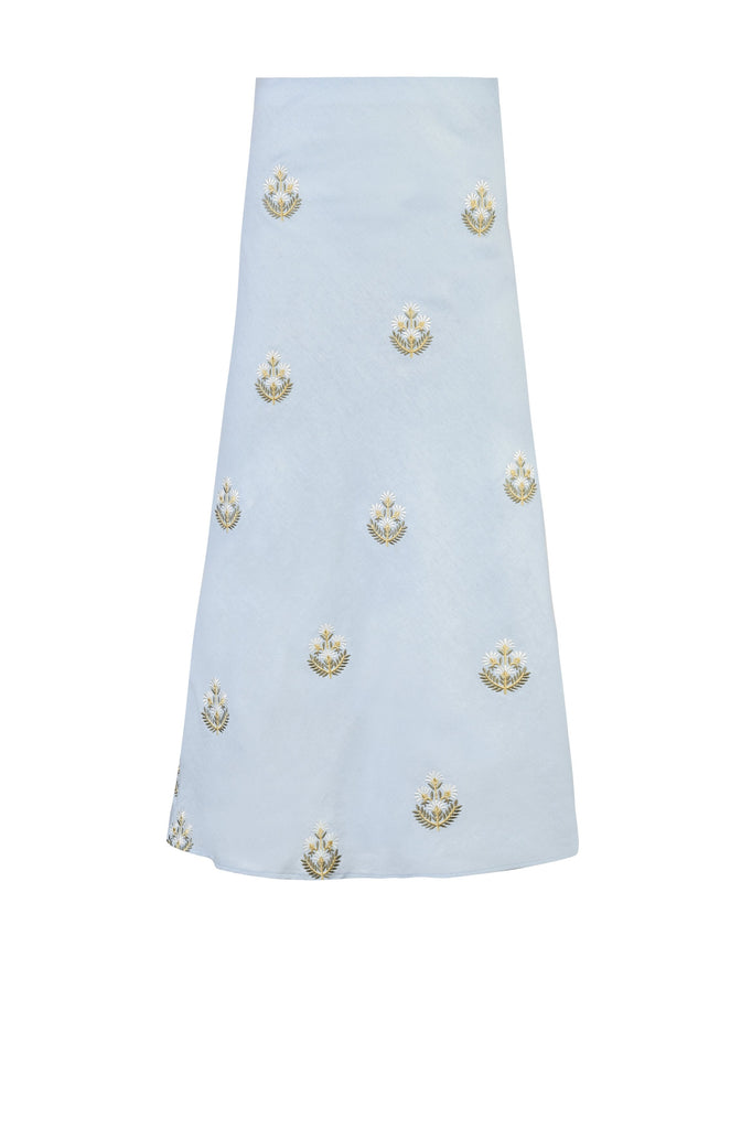 Mina Skirt - Baby Blue & Ivory (OTM Exclusive) Rosewater House