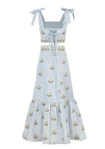 Begum Set - Light Blue & White Rosewater House