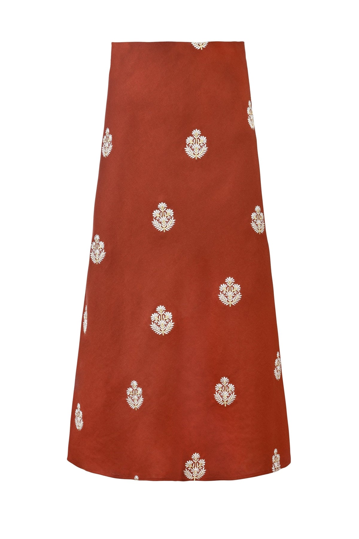 Mina Skirt-Brick & White Rosewater House