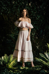 Carnation Ruffle Skirt - Pink Bottoms - Skirts Rosewater House