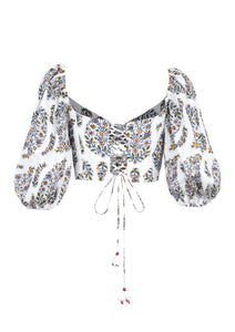 Rosa Cut-out Bustier - Paisley Ghalamkar Tops - Bustier & Embroidered Rosewater House