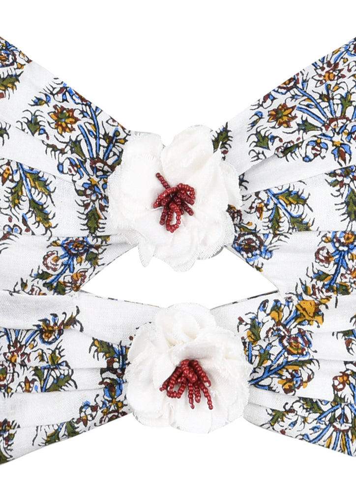 Rosa Cut-out Bustier - Paisley Ghalamkar Tops - Bustier & Embroidered Rosewater House