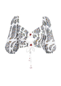 Rosa Cut-out Bustier - Paisley Ghalamkar Tops - Bustier & Embroidered Rosewater House