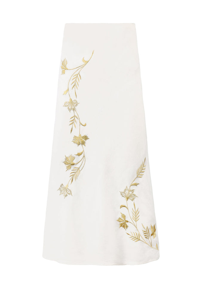 Lily Skirt - Ivory & Gold Rosewater House