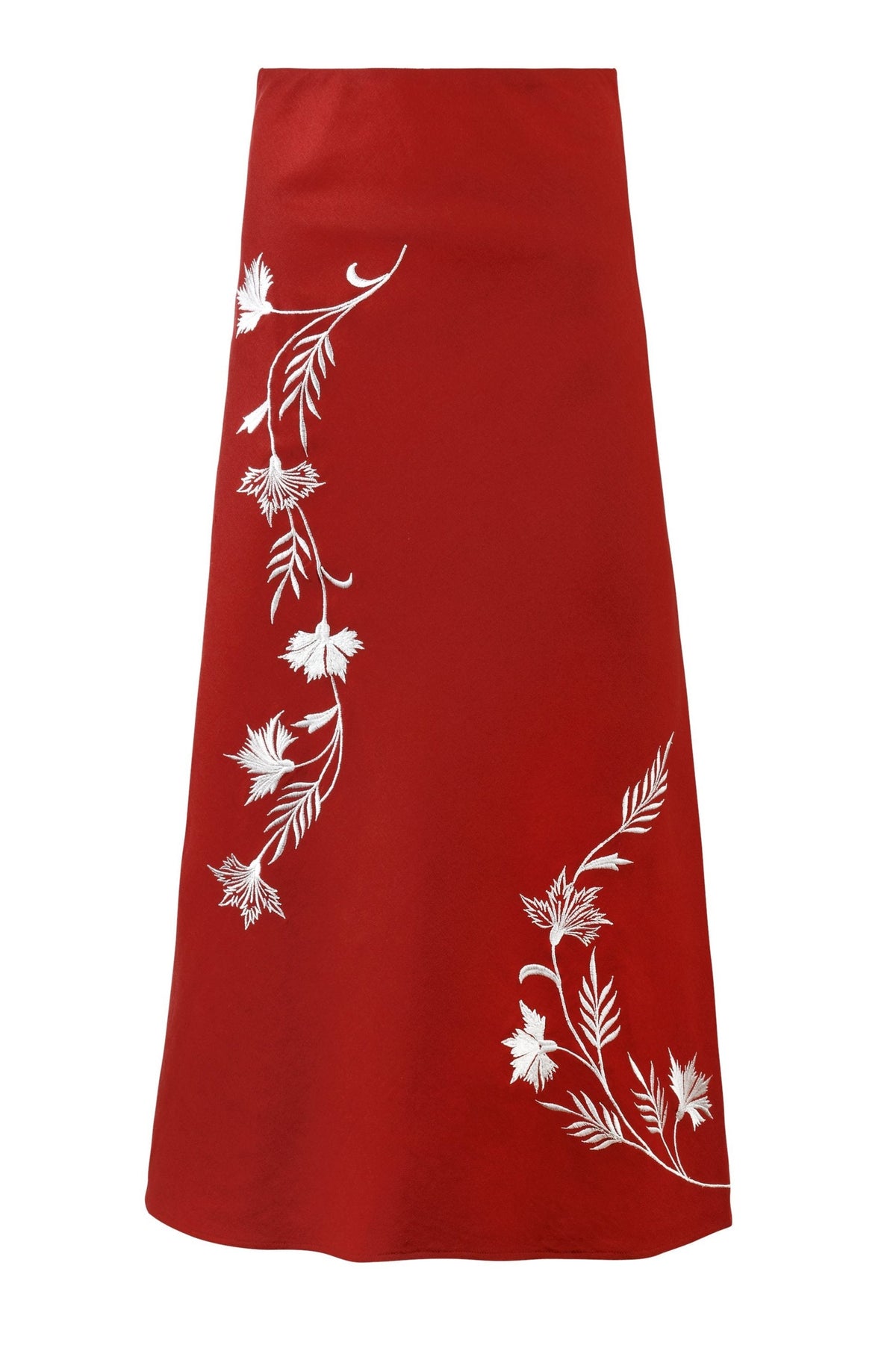 Lily Skirt - Deep Red & Ivory Rosewater House